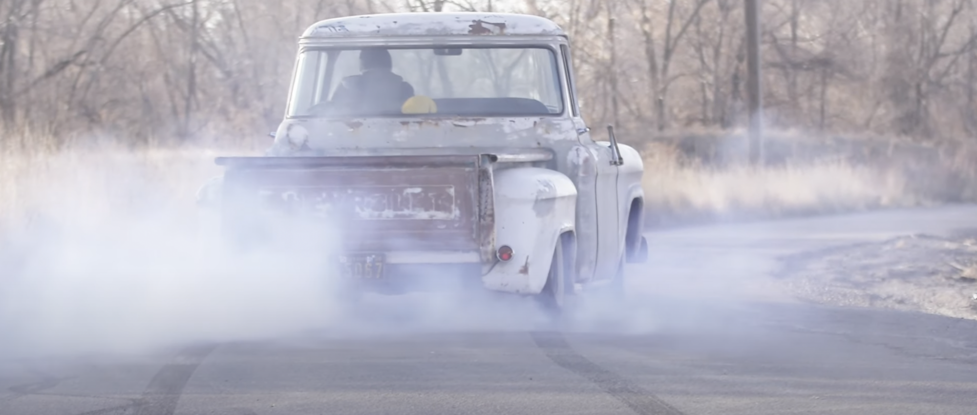 1958 Chevy Apache Tesla Swap Rear Rolling Burnout