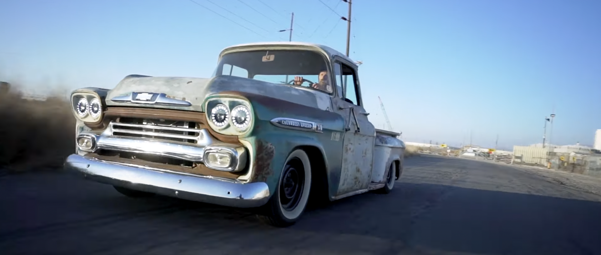 1958 Chevy Apache Tesla Swap front side rolling