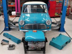 300HP Tesla Swapped Classic Mini Cooper tesla swap kit mini cooper exploded view