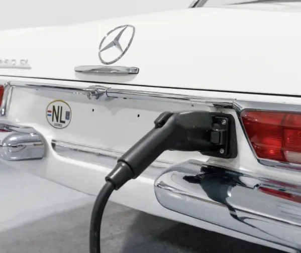 ev swapped mercedes ev home charger